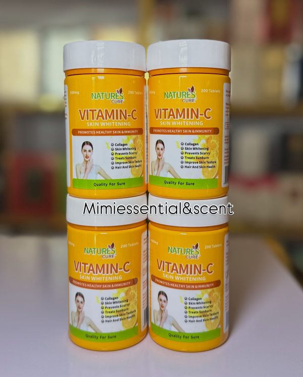 Natures Cure Vitamin-C Skin Whitening Tablets 500mg (200 Tablets)