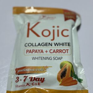 Perfect Skin Lady Kojic Collagen White Papaya + Carrot Whitening Soap.