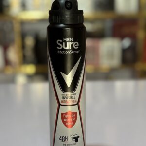 Sure Men MotionSense Invisible Antibacterial anti-perspirant deodorant spray.